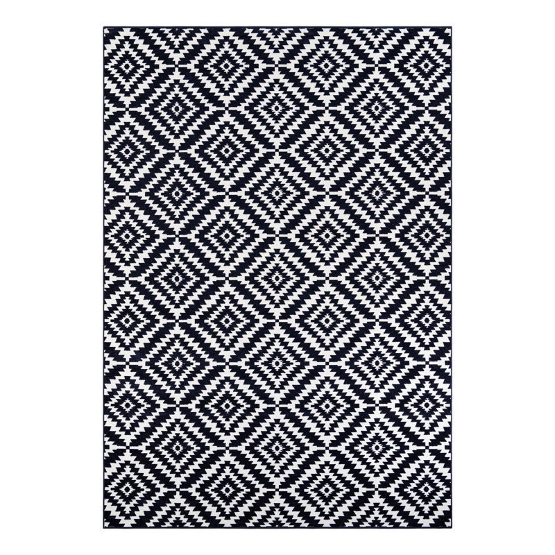 Tapis d'extérieur Sabrina Soto Zigzag, Rectangle 10 pi x 14 pi 1 po
