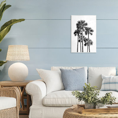 Black & White Palm Tropics Wall Plaque, design by Natalie Carpentieri