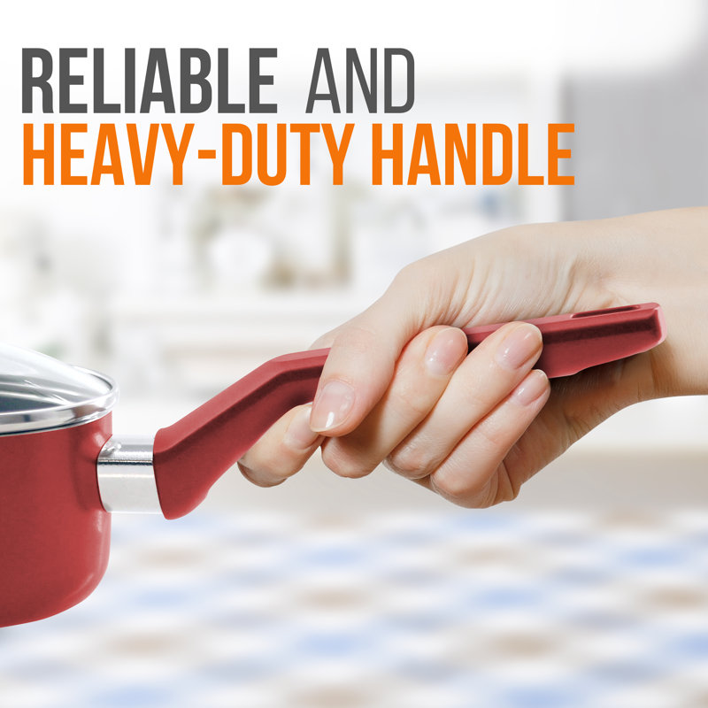 Saucepan Pot With Lid - Non-Stick High-Qualified Kitchen Cookware With See-Through Tempered Glass Lids, 2 QT. (Works With Model: NCCWA13BR)