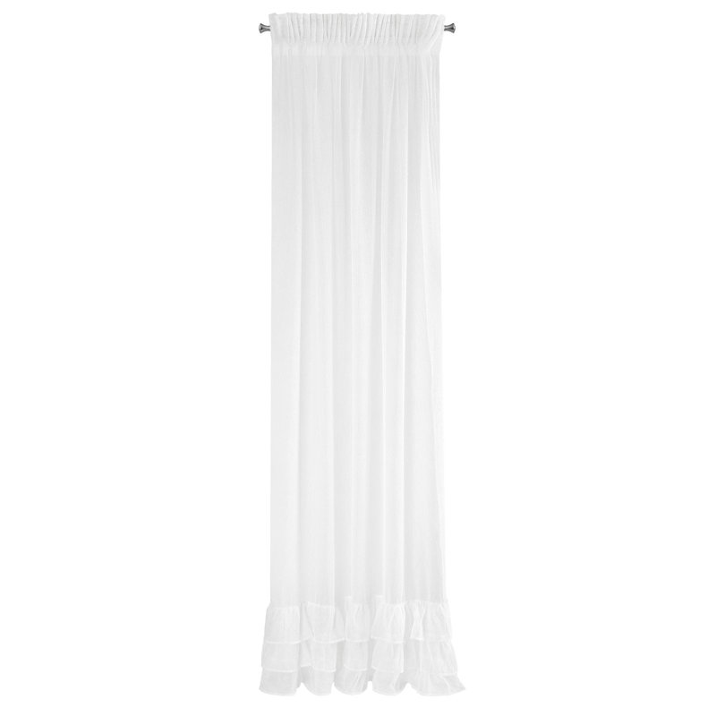 Plympt Sheer Curtain Single Panel, White