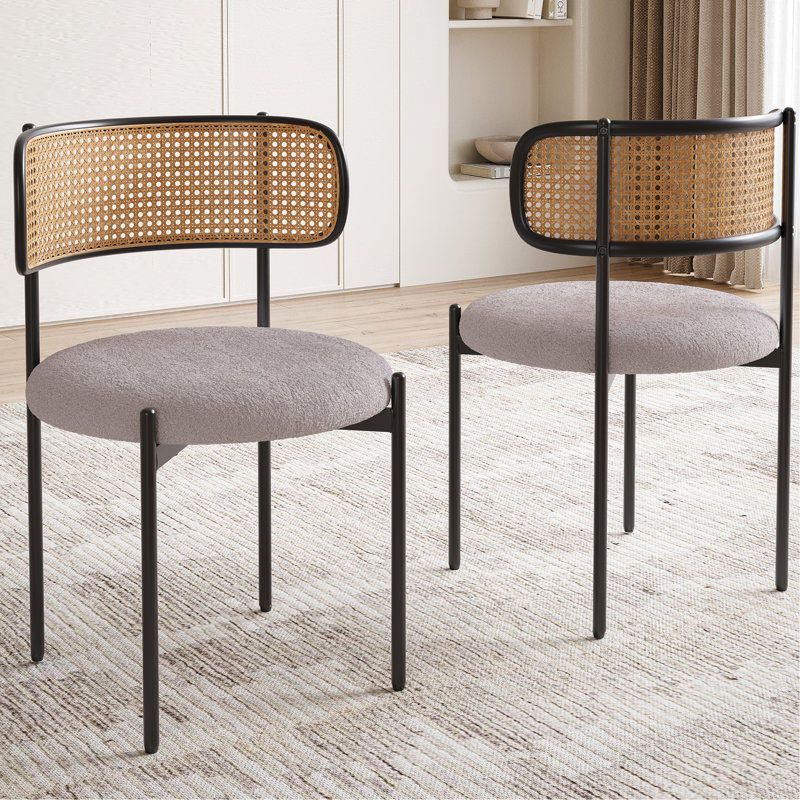 Ensemble de chaises de salle à manger rembourrées modernes avec chaises en rotin et chaises de cuisine
