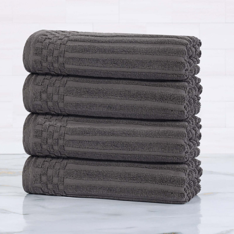 Ensemble de serviettes en coton Kleiman, Gris foncé