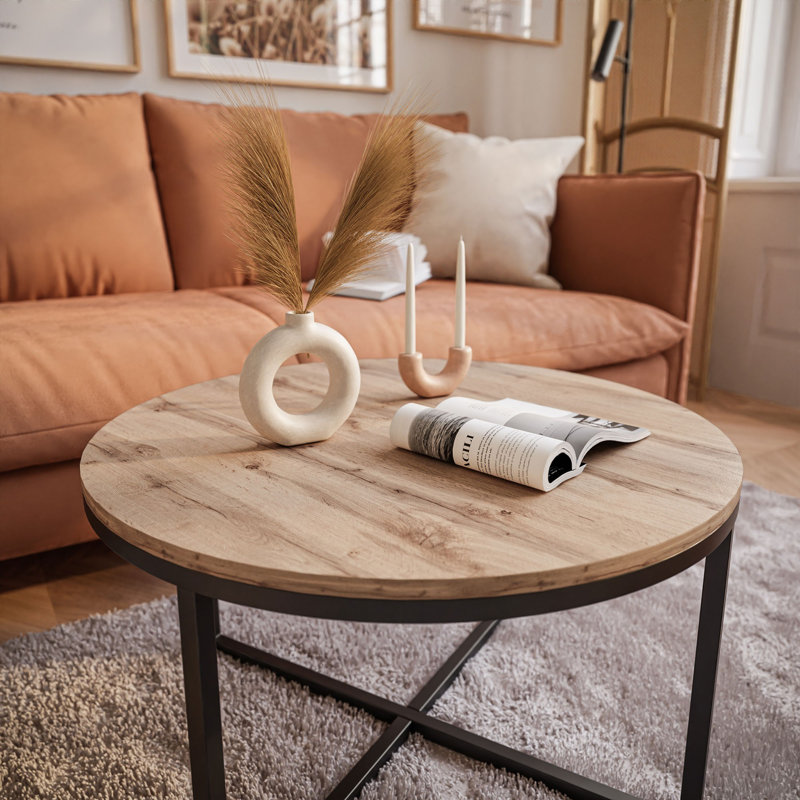 Elona Cross Legs Coffee Table, Black, Wotan