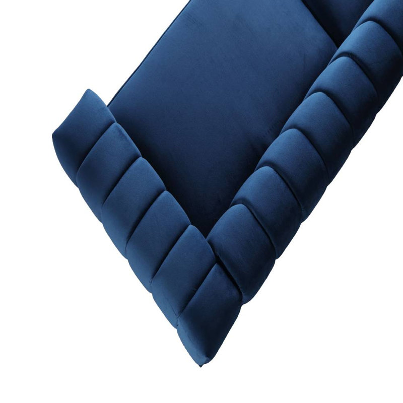 Canapé Chesterfield en velours (bleu)