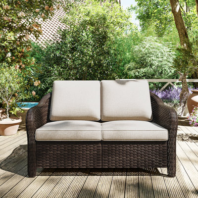 Polyethylene (PE) Wicker Outdoor Patio Loveseat