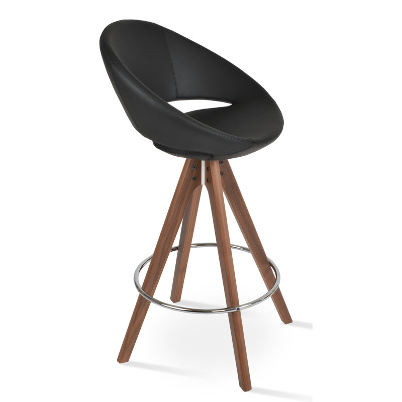Crescent Swivel Bar Stool