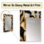 Golden Lily Flower Glam On Black VII - Lily, miroir mural unique-1960526544