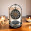 Modern & Contemporary Numerical Metal Quartz Movement / Crystal Tabletop Clock Silver