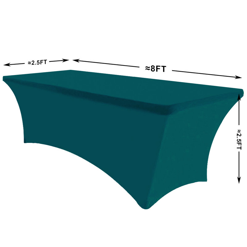 Nappe en polyester extensible Kinta, 72 po x 30 po, Noir, 1