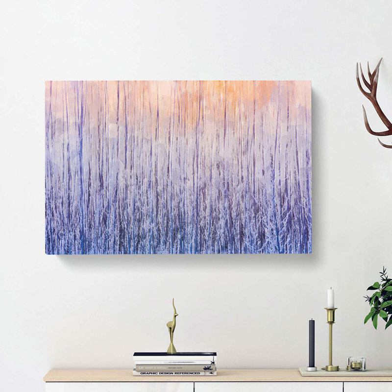 Warm Winter Forest in Abstract - Wrapped Canvas, 35cm H x 50cm W x 3cm D