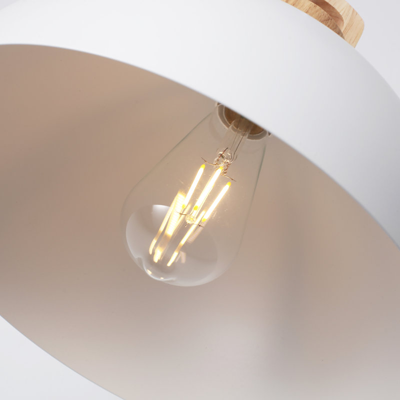 Luminaire suspendu simple 3 lumières Stelmach, Blanc