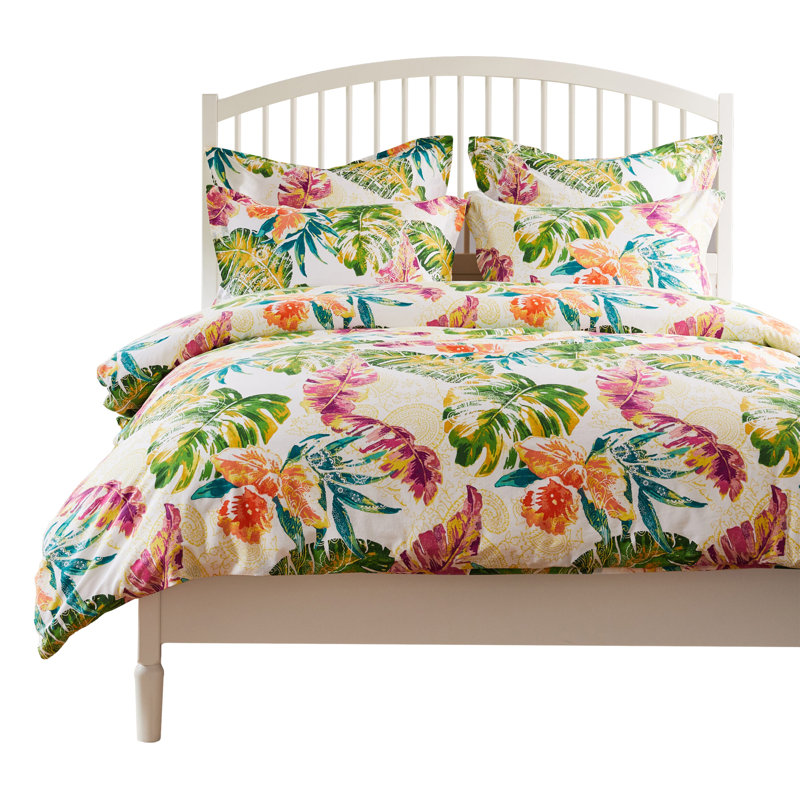 Heli, Housse de couette pour grand lit et 2 taies décor