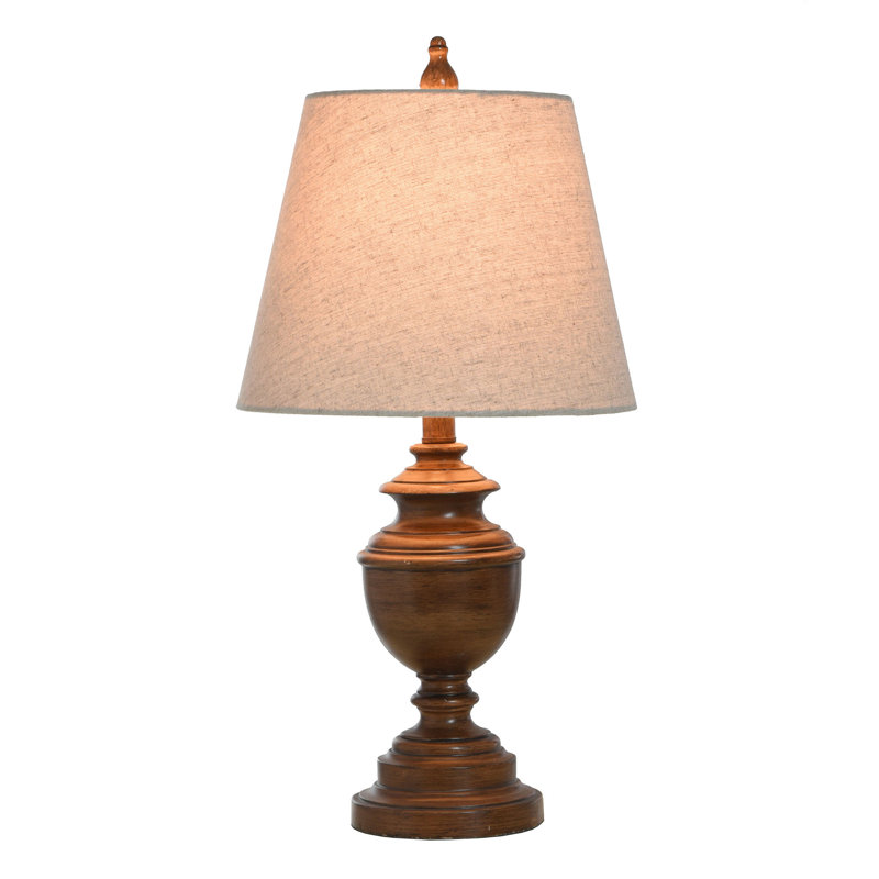Gackle Resin Table Lamp, French Oak