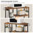 Bakers Rack Microwave Stand Coffee Bar with Power Outlet