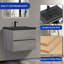 Meuble-lavabo mural mural flottant simple gris-832527709