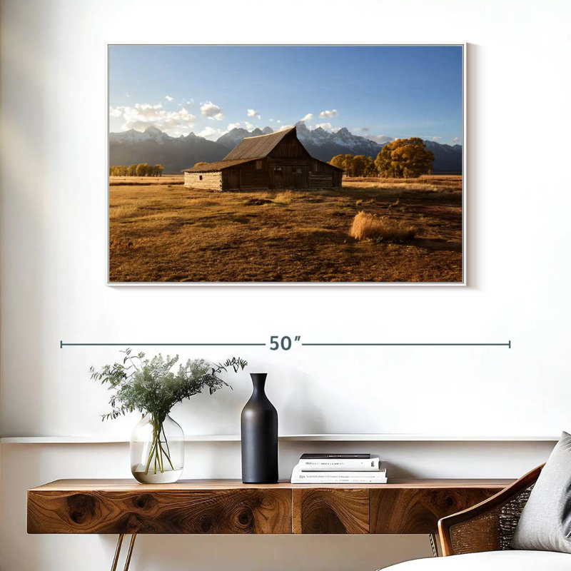 Wyoming Moulton Barn, Cadre flottant blanc, 43 po x 29 po