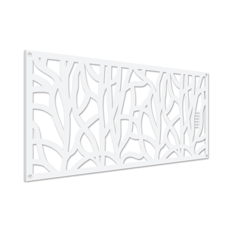 2 ft. H x 4 ft. W Polyethylene Privacy Screen, White