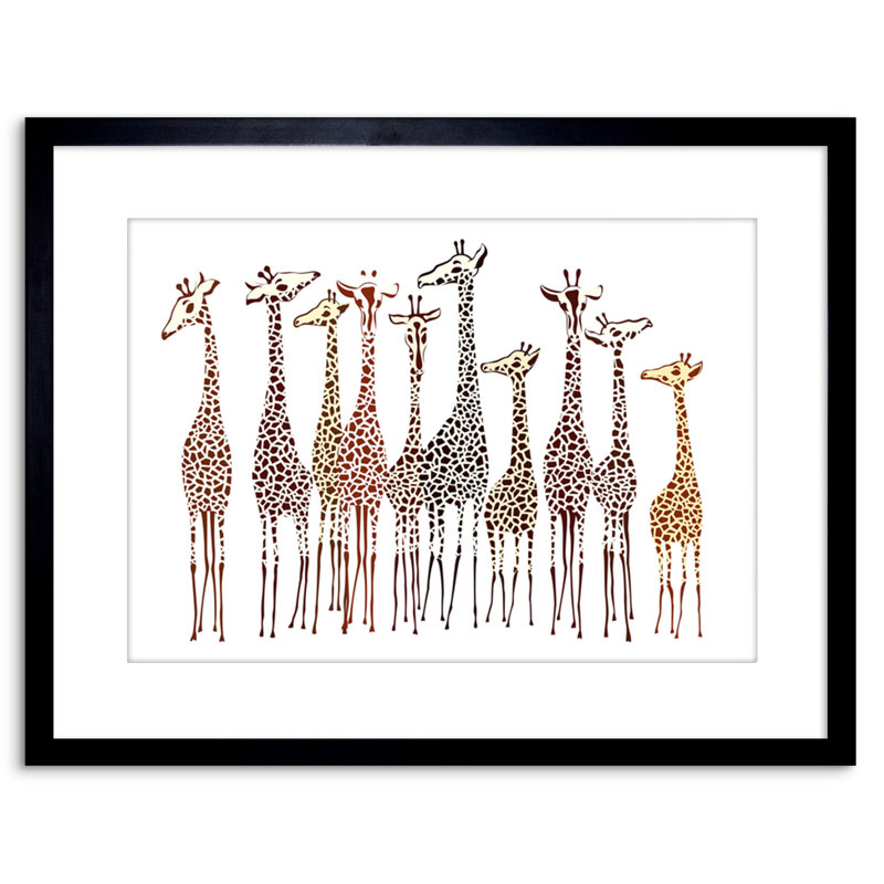 Group Of Giraffes - Single Picture Frame Print