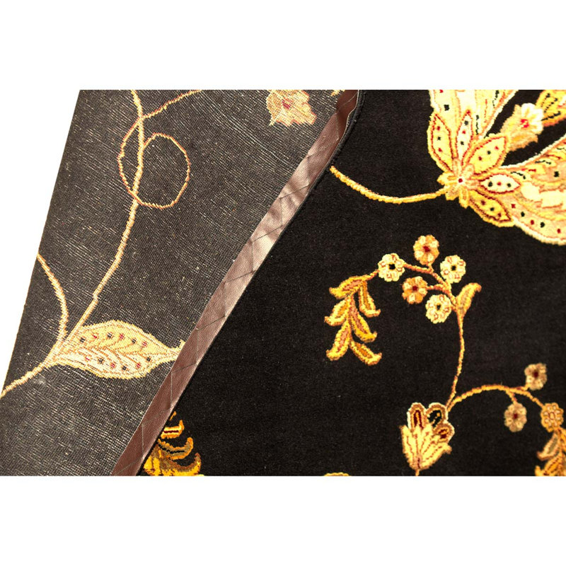 Hand Woven Silk and Wool Area Rug
