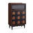 Nut-brown+Black Solid Wood+Glass Display Cases