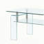 Table basse rectangulaire en verre transparent, table basse moderne en verre pour le salon, table basse avec rangement à 2 niveaux, table basse en verre trempé
