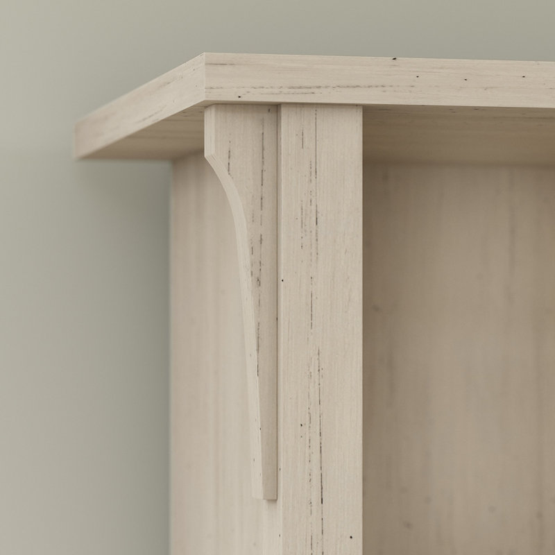 Armoire de rangement Pernell, Blanc antique