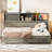 Gray Full Size Daybed With Wooden Construction, Storage Drawers, Upper Soft Board, And Device - Charging Power Supply For Devices Of Wood, Featuring 3 Shelf, Convenient Electronics-445589447-445589450