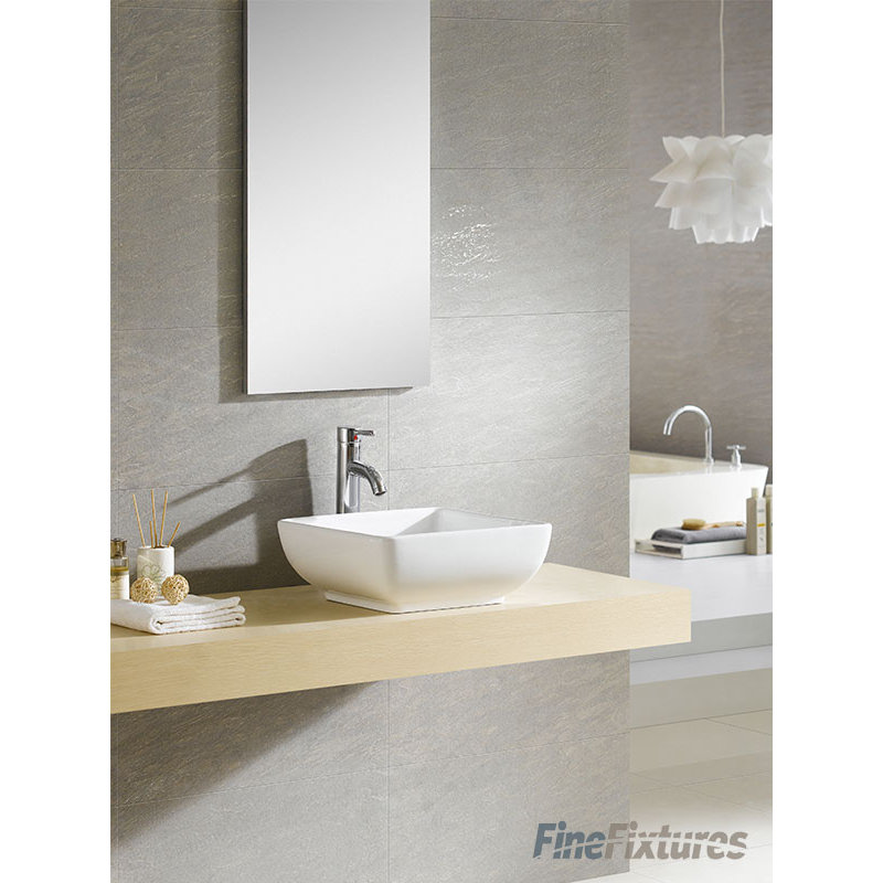 Modern Ceramic Square Vessel Bathroom Sink