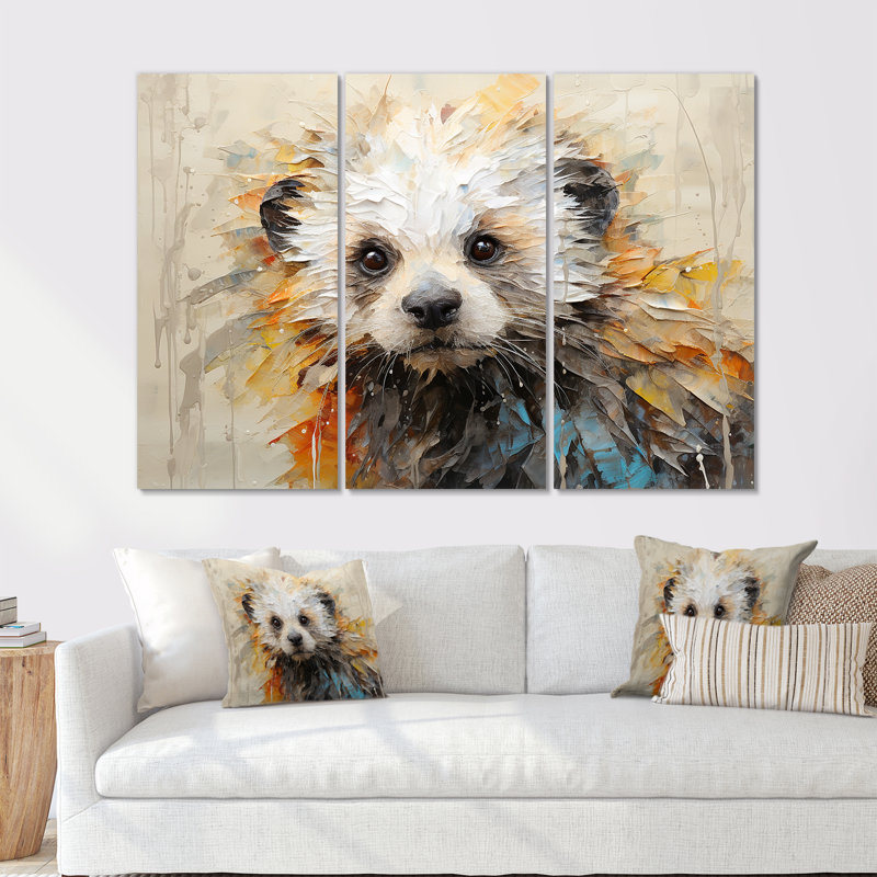 «Otter Playfulness Portrait», ensemble d'art mural sur toile, H 28 po x l 36 po