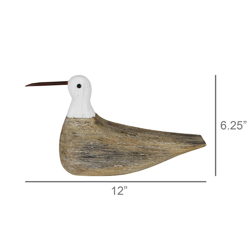 Sitting Sand Piper, Wood