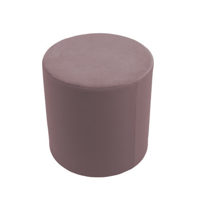 18 inch Round Everyday Two-Texture Microfiber + Vinyl Ottoman, 19 inch Height