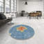 Tapis orange/bleu à motifs-2037653477