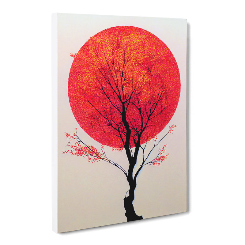 Peach Blossom Tree Modern Vol.2 - Wrapped Canvas, 60cm H x 40cm W x 3cm D