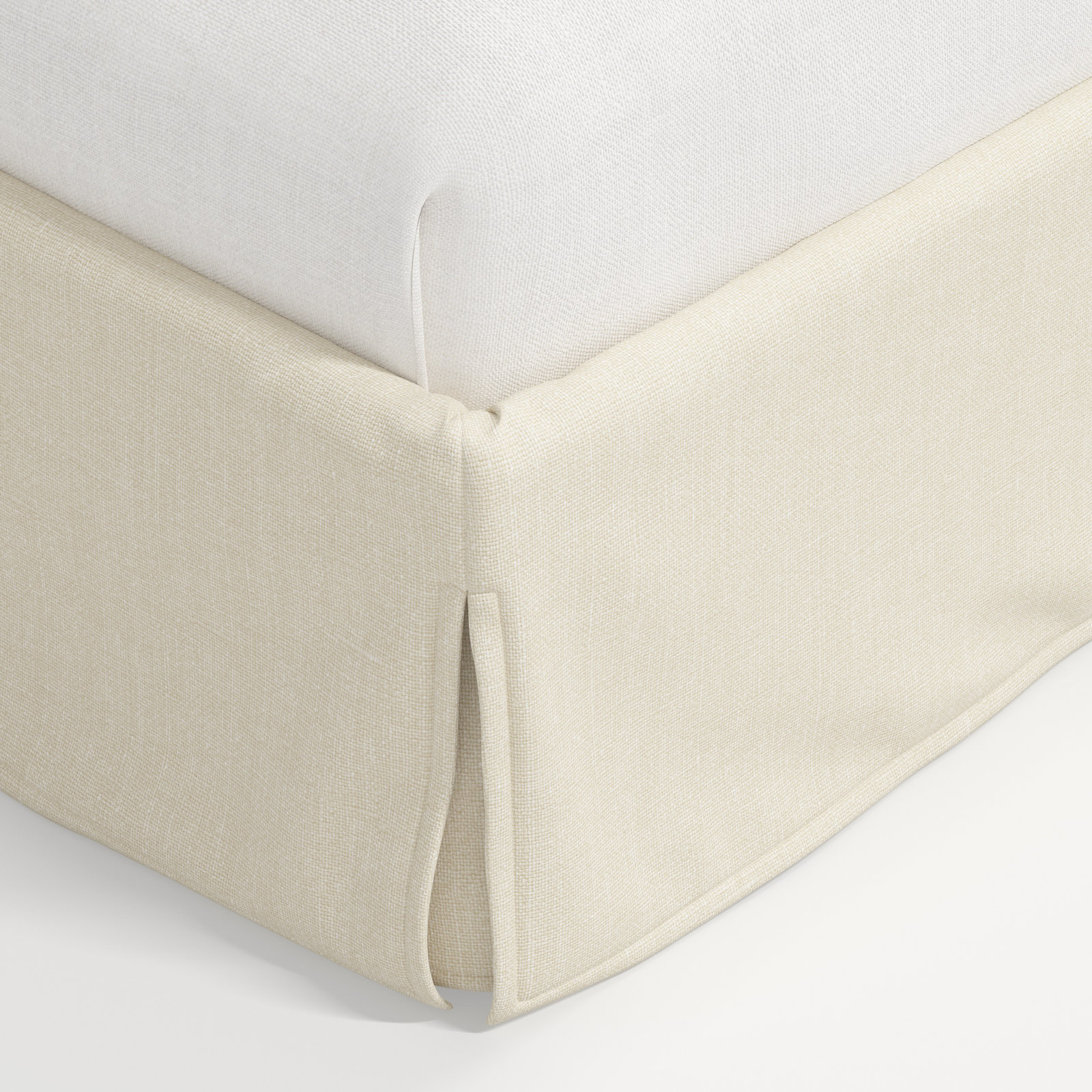 Stoffer Home x Cloth & Co. Maura Linen Upholstered Bed, Relaxed Linen Cream, King