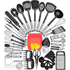 Home Hero 25pc Kitchen Utensils Set - Nylon & Stainless Steel Cooking  Utensils Set - Non-Stick Kitchen Utensils with Spatula - Kitchen Gadgets