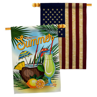 Drapeau de maison en polyester à 2 côtés 40 x 28 po