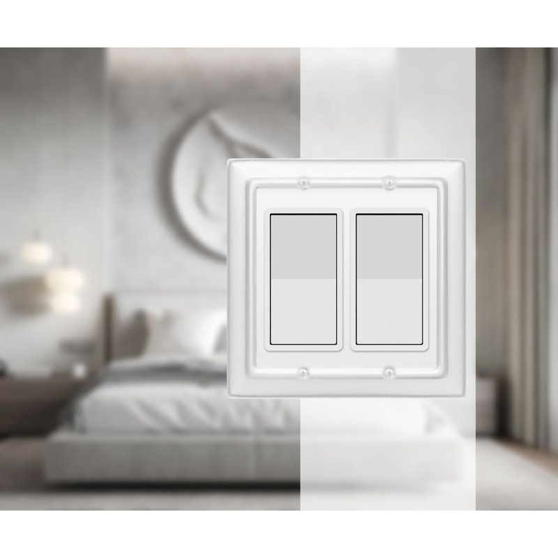 Architectural 2-Gang Rocker Standard Wall Plate, White