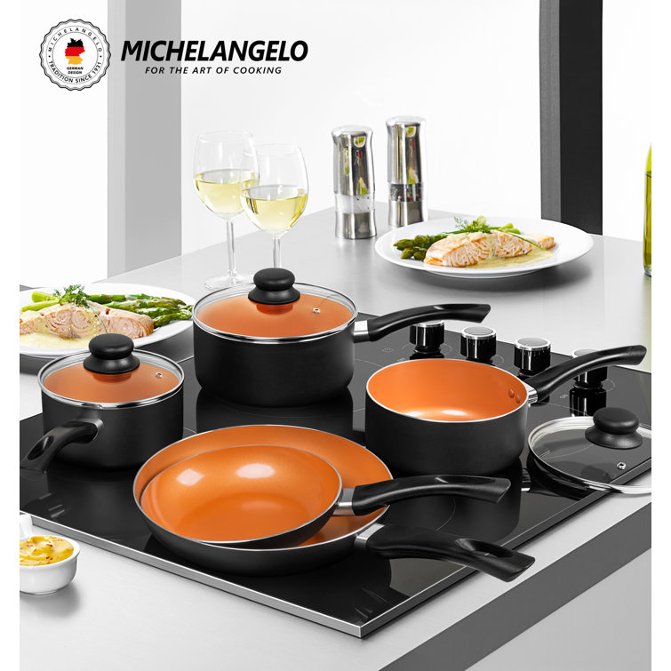 MICHELANGELO 10 - Piece Non-Stick Aluminum Cookware Set