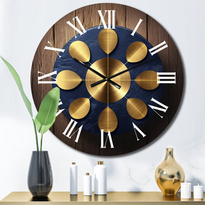 Horloge murale sacrée géométrique sacrée bleue II
