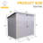 Metal Garbage Bin Shed - 2 Can Capacity, Galvanized Steel, Weather-, Gray For Garden Storage In , And Yard Use