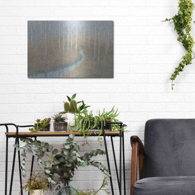 «Silver Waters» par James Wiens, art mural en métal, 16 po x 12 po