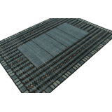 Distressed Homage Hand Knotted Wool Geometric Area Rug