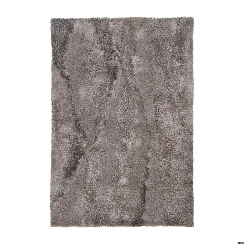 Areva Shag Gray Area Rug, Rectangle 5' x 7'6"