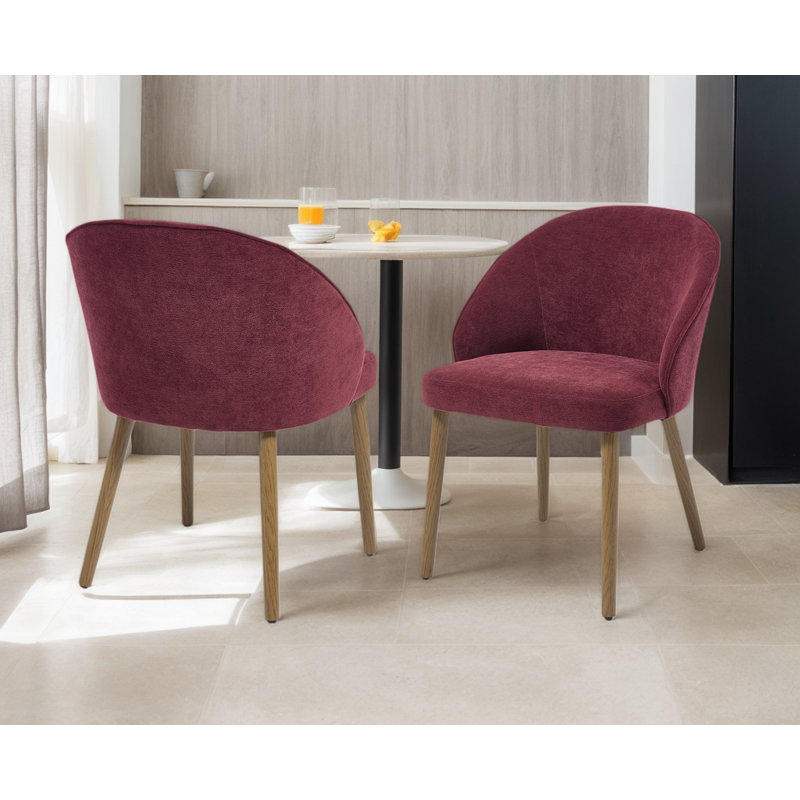 Upholstered Dining Chair, Burgundy, Burgundy