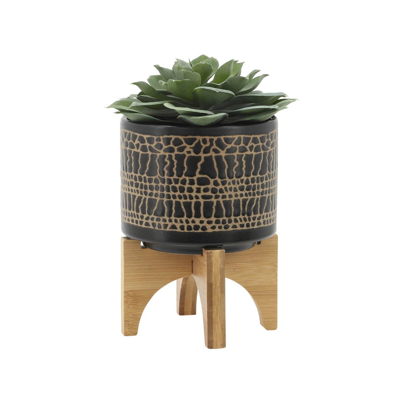 Comprend des pots de fleurs pour porte-plantes, Noir, noir, noir, noir
