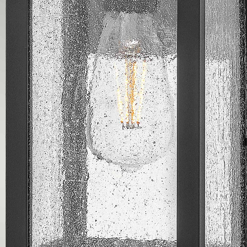 Trevett Matte Black 45.7cm H Clear Glass Outdoor Wall Lantern
