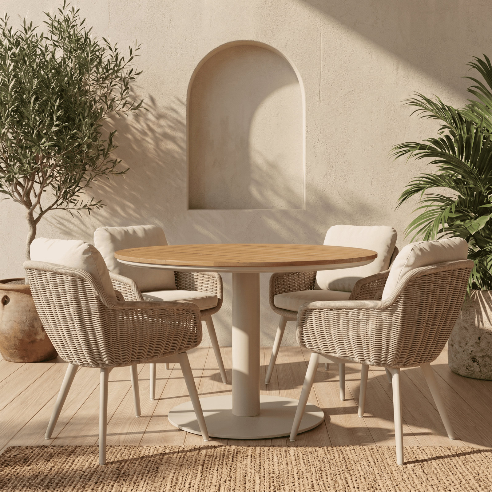 Orsa 48" Teak Patio Dining Table