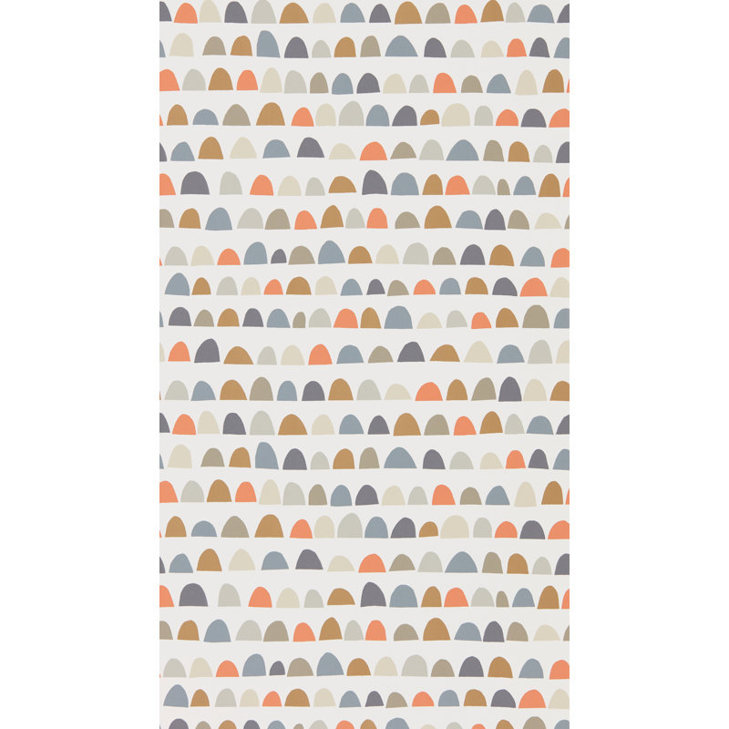 10.05m x 52cm Matte Wallpaper Roll, Nutmeg/Paprika/Jet