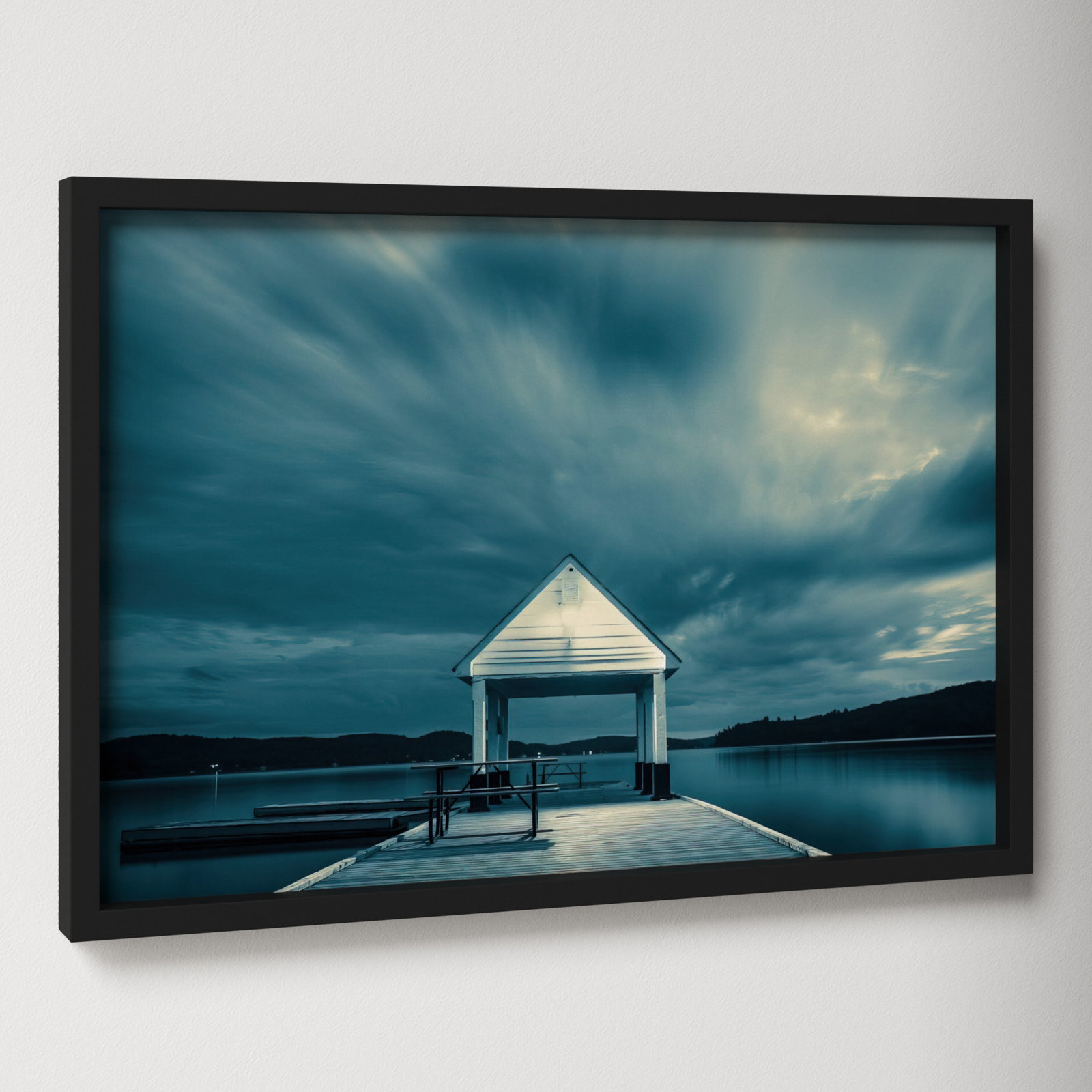 Rosseau Dock by Peter Dušek, Black, 14" H x 20" W x 1.25" D
