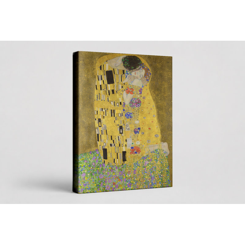Le baiser (1907-1908) - Portrait, art mural sur toile, 14" W x 11" H